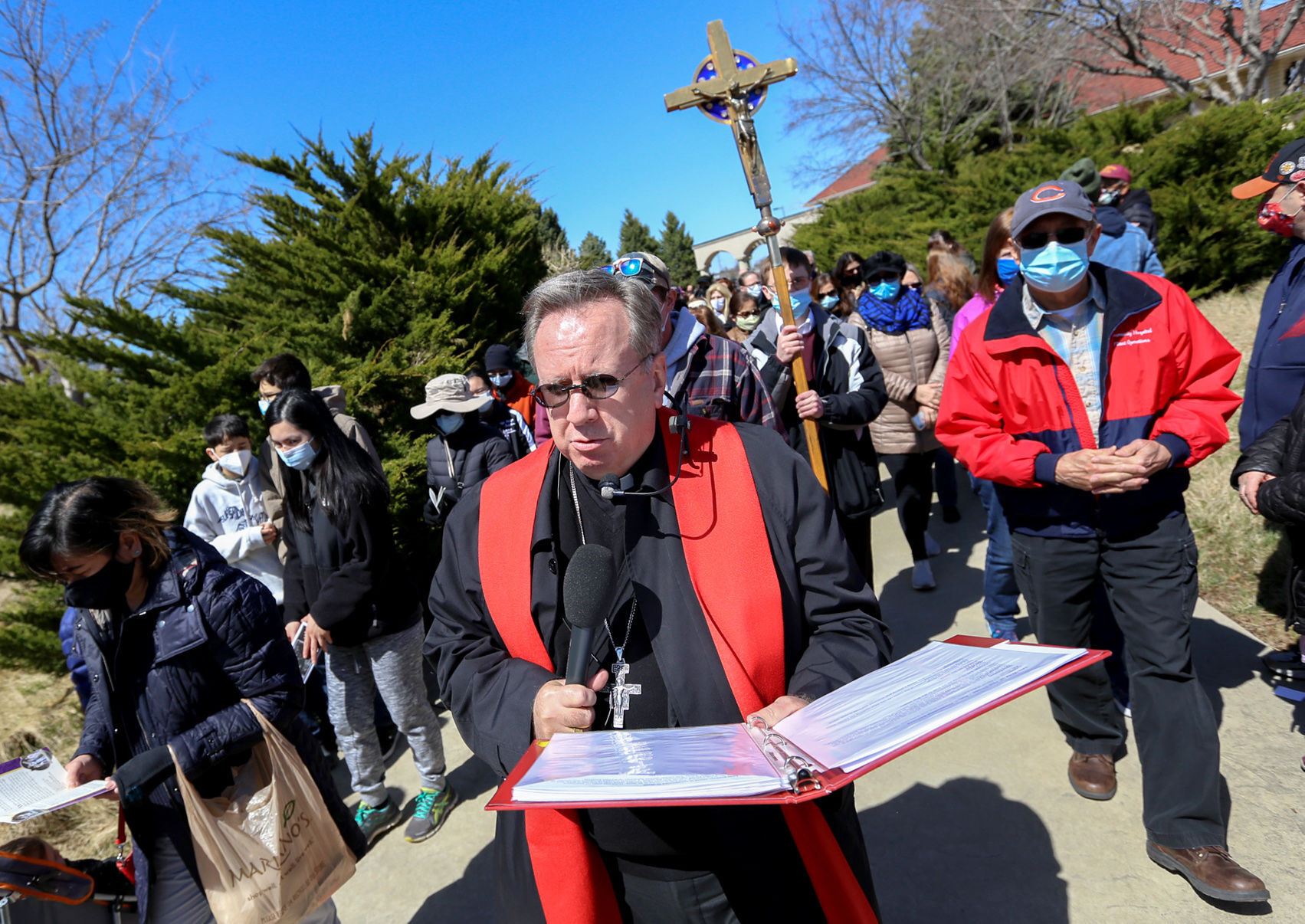 Stations of the Cross with Bishop Robert J. McClory, of the Diocese of Gary prays the Stations